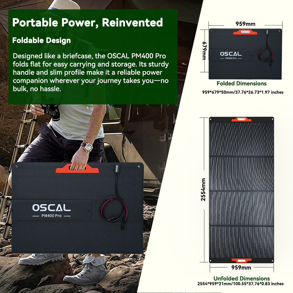 OSCAL PowerMax 400 PLUS High-Efficiency Solar Panels
