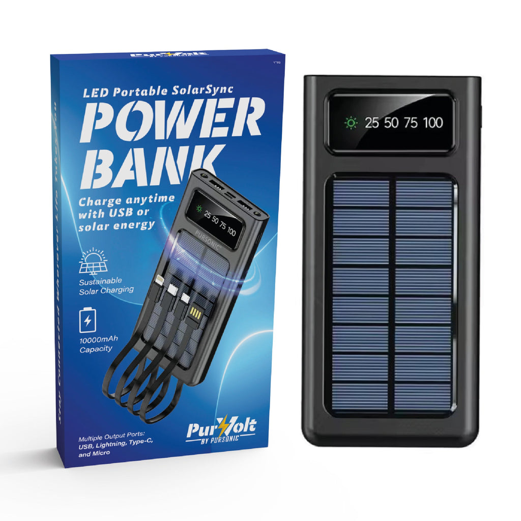 LED Portable Solarsync Power Bank – Never Be Caught Without Power